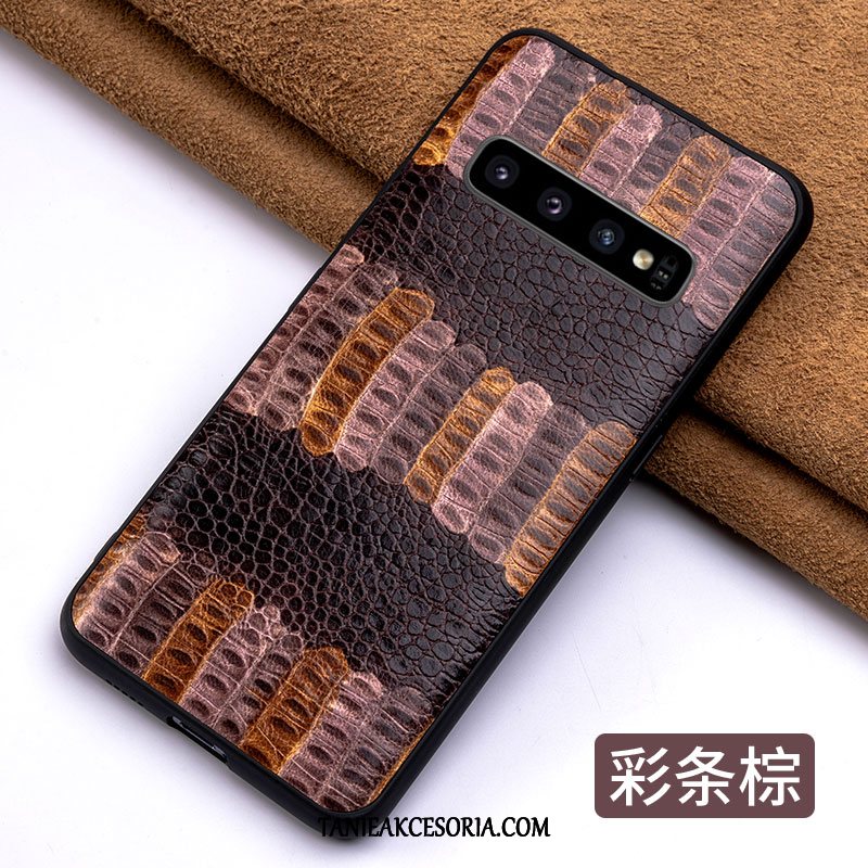 Etui Samsung Galaxy S10 Skórzany Futerał Cienkie Ochraniacz, Obudowa Samsung Galaxy S10 Gwiazda All Inclusive Skóra