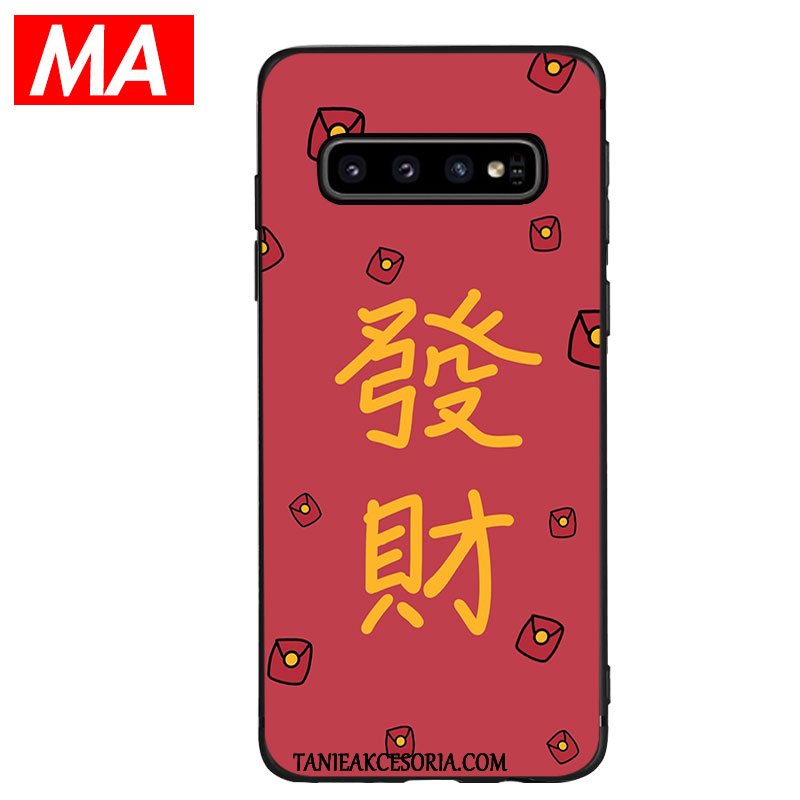 Etui Samsung Galaxy S10+ Torby Święto Telefon Komórkowy, Futerał Samsung Galaxy S10+ Gwiazda Czerwony Silikonowe