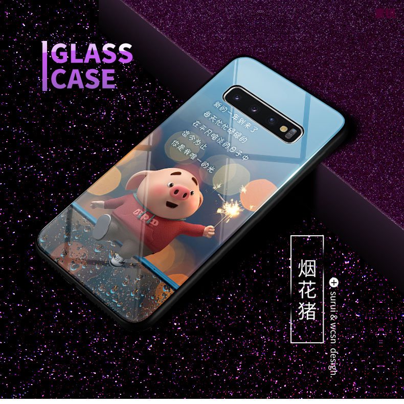 Etui Samsung Galaxy S10 Trudno Kreatywne Nubuku, Futerał Samsung Galaxy S10 Ochraniacz Gwiazda Niebieski