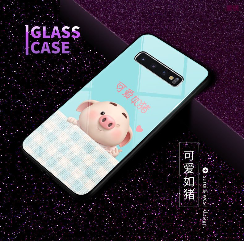 Etui Samsung Galaxy S10 Trudno Kreatywne Nubuku, Futerał Samsung Galaxy S10 Ochraniacz Gwiazda Niebieski