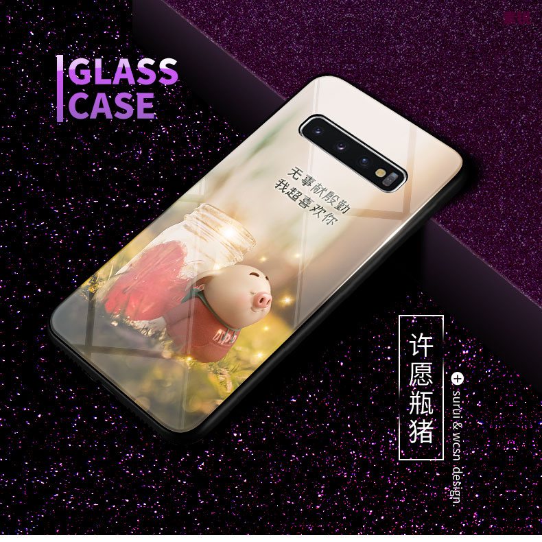 Etui Samsung Galaxy S10 Trudno Kreatywne Nubuku, Futerał Samsung Galaxy S10 Ochraniacz Gwiazda Niebieski