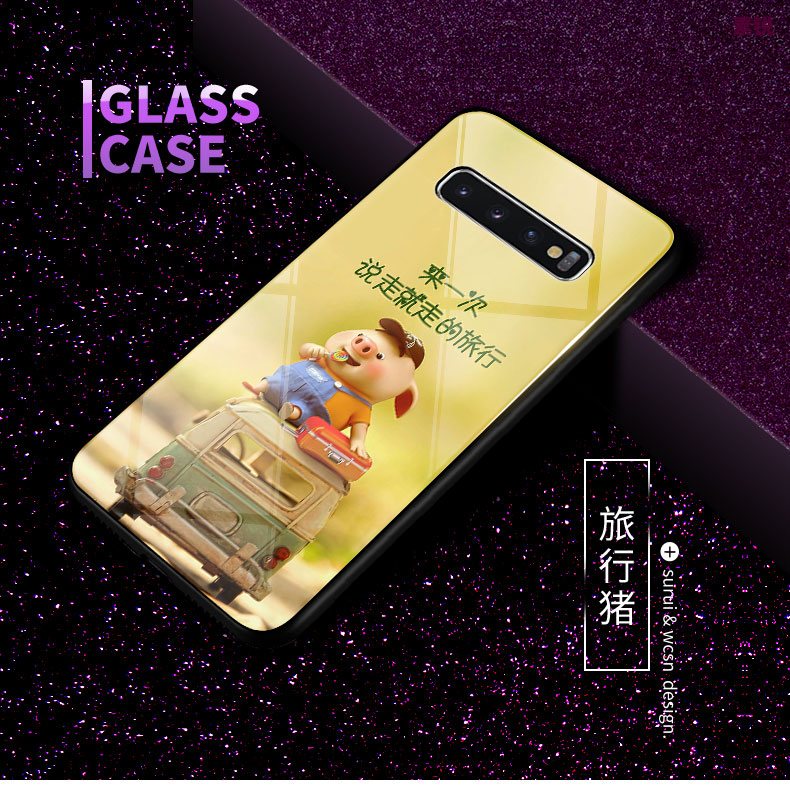 Etui Samsung Galaxy S10 Trudno Kreatywne Nubuku, Futerał Samsung Galaxy S10 Ochraniacz Gwiazda Niebieski