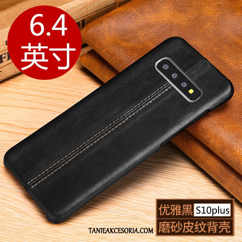 Etui Samsung Galaxy S10+ Trudno Wzór Luksusowy, Obudowa Samsung Galaxy S10+ All Inclusive Telefon Komórkowy Czarny