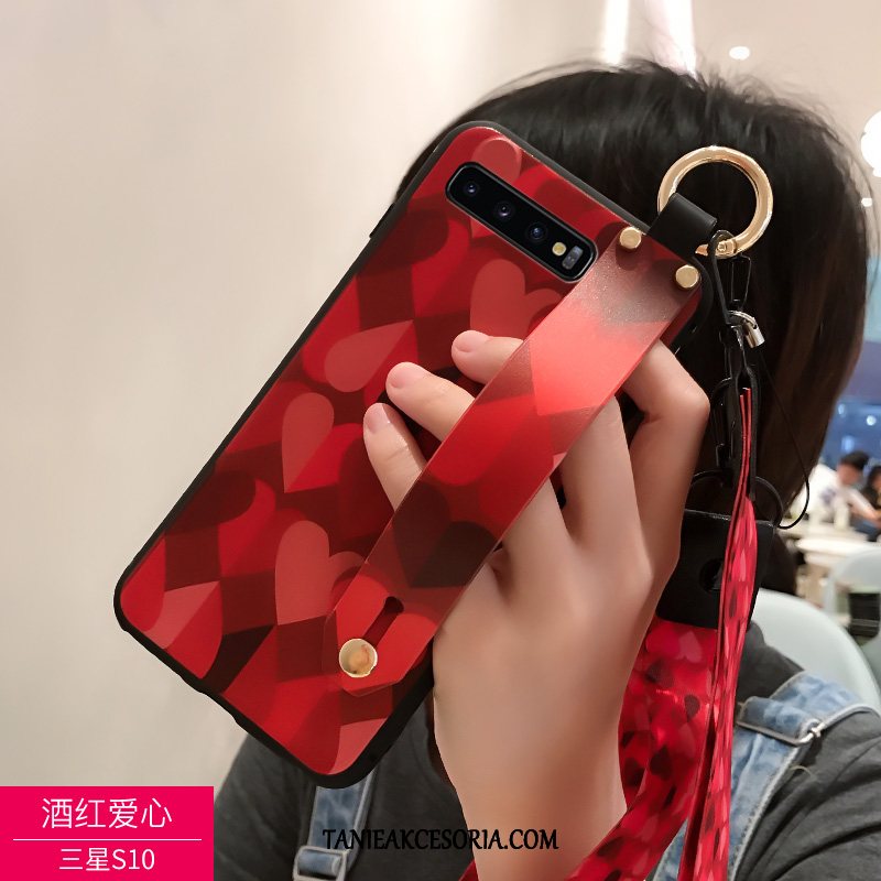 Etui Samsung Galaxy S10 Wiszące Ozdoby Miękki Czarny, Obudowa Samsung Galaxy S10 Ochraniacz Moda Nubuku