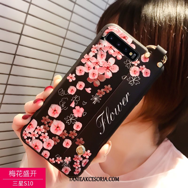 Etui Samsung Galaxy S10 Wiszące Ozdoby Miękki Czarny, Obudowa Samsung Galaxy S10 Ochraniacz Moda Nubuku