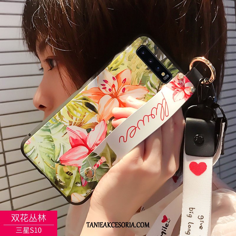 Etui Samsung Galaxy S10 Wiszące Ozdoby Miękki Czarny, Obudowa Samsung Galaxy S10 Ochraniacz Moda Nubuku