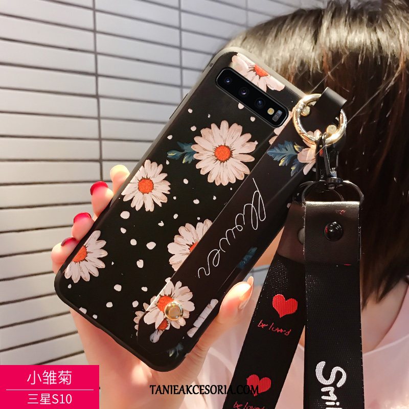 Etui Samsung Galaxy S10 Wiszące Ozdoby Miękki Czarny, Obudowa Samsung Galaxy S10 Ochraniacz Moda Nubuku