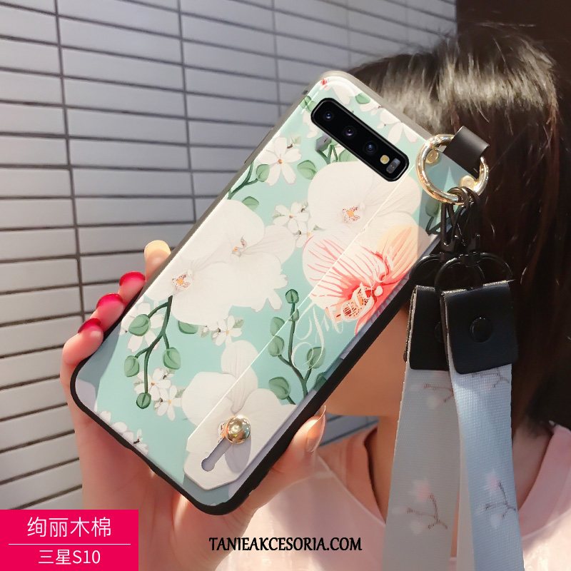 Etui Samsung Galaxy S10 Wiszące Ozdoby Miękki Czarny, Obudowa Samsung Galaxy S10 Ochraniacz Moda Nubuku