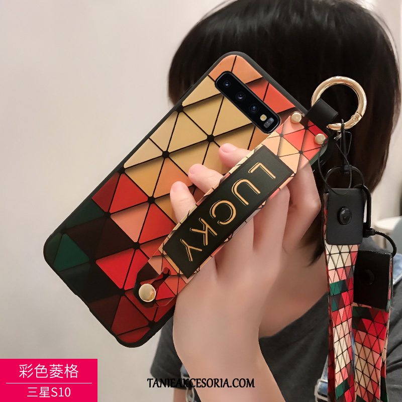 Etui Samsung Galaxy S10 Wiszące Ozdoby Miękki Czarny, Obudowa Samsung Galaxy S10 Ochraniacz Moda Nubuku