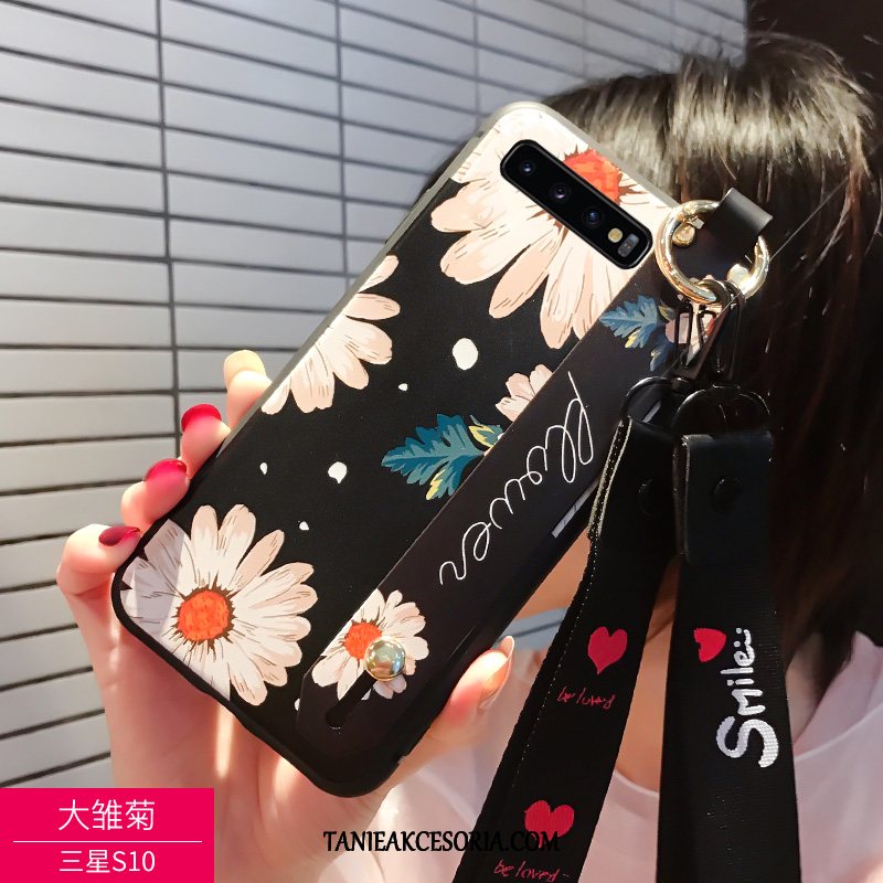 Etui Samsung Galaxy S10 Wiszące Ozdoby Miękki Czarny, Obudowa Samsung Galaxy S10 Ochraniacz Moda Nubuku