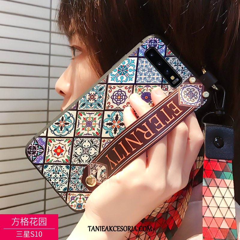 Etui Samsung Galaxy S10 Wiszące Ozdoby Miękki Czarny, Obudowa Samsung Galaxy S10 Ochraniacz Moda Nubuku