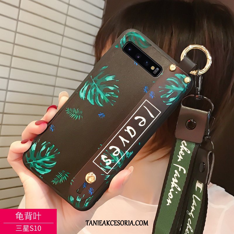 Etui Samsung Galaxy S10 Wiszące Ozdoby Miękki Czarny, Obudowa Samsung Galaxy S10 Ochraniacz Moda Nubuku