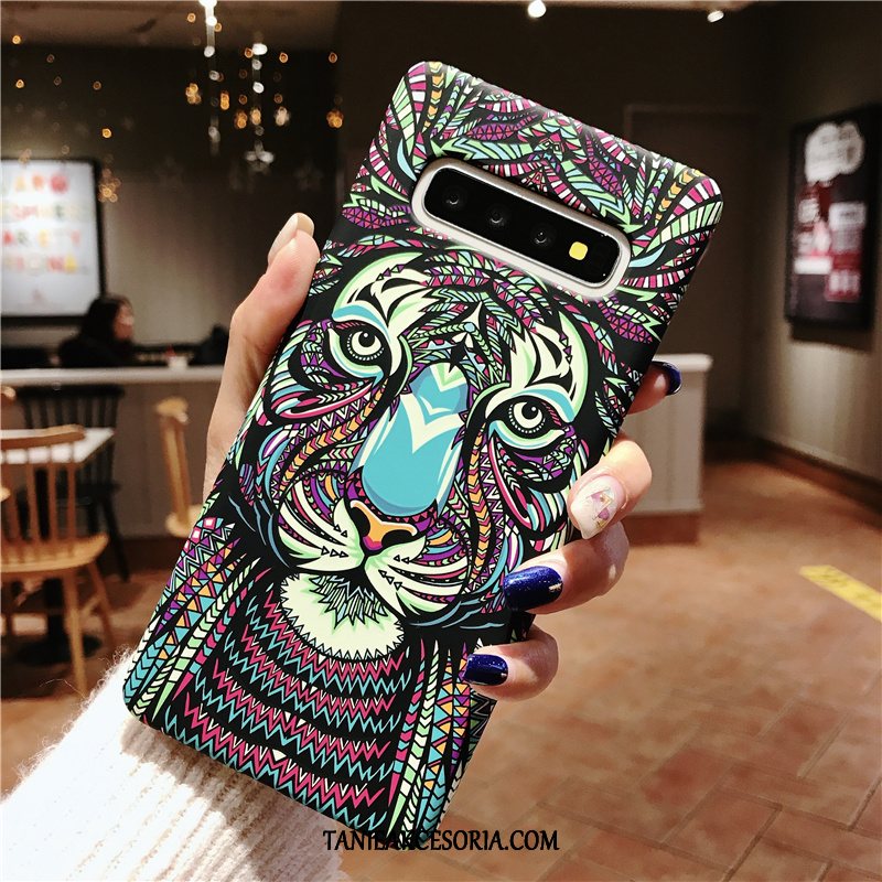 Etui Samsung Galaxy S10+ Zwierzę Tendencja Purpurowy, Pokrowce Samsung Galaxy S10+ Cienkie Nubuku Świecące