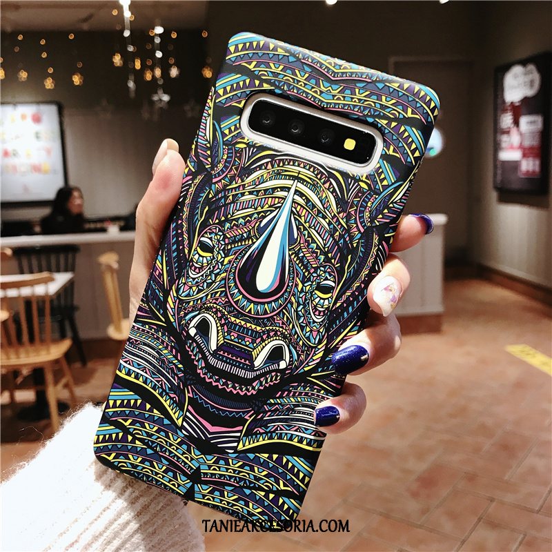 Etui Samsung Galaxy S10+ Zwierzę Tendencja Purpurowy, Pokrowce Samsung Galaxy S10+ Cienkie Nubuku Świecące