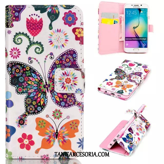 Etui Samsung Galaxy S6 Edge Klapa Gwiazda Ochraniacz, Obudowa Samsung Galaxy S6 Edge Silikonowe Telefon Komórkowy Purpurowy