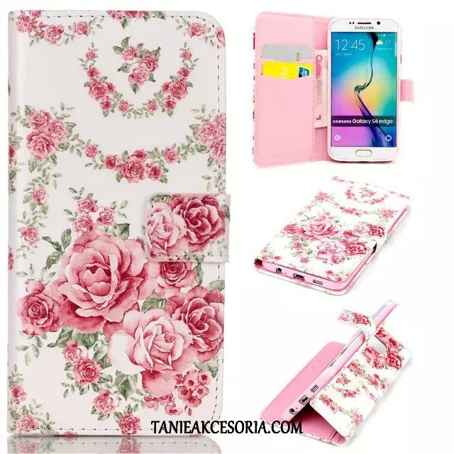 Etui Samsung Galaxy S6 Edge Klapa Gwiazda Ochraniacz, Obudowa Samsung Galaxy S6 Edge Silikonowe Telefon Komórkowy Purpurowy