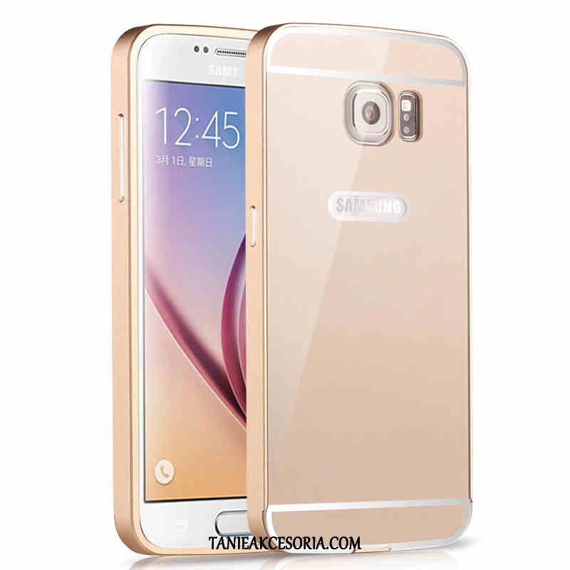 Etui Samsung Galaxy S6 Edge Ochraniacz Metal Nowy, Futerał Samsung Galaxy S6 Edge Gwiazda Granica Czarny