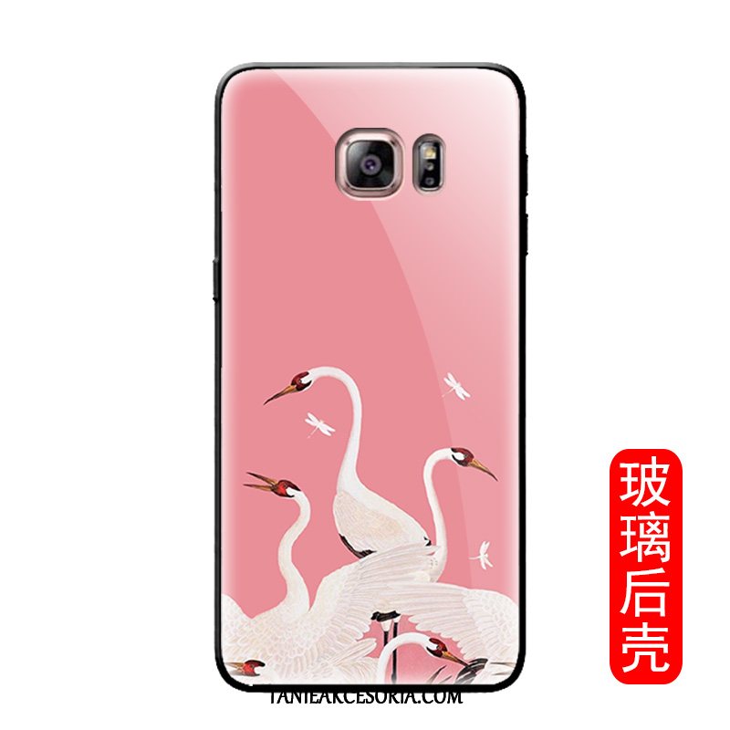 Etui Samsung Galaxy S6 Edge Szkło Crane Kreatywne, Obudowa Samsung Galaxy S6 Edge Gwiazda Sztuka Chiński Styl