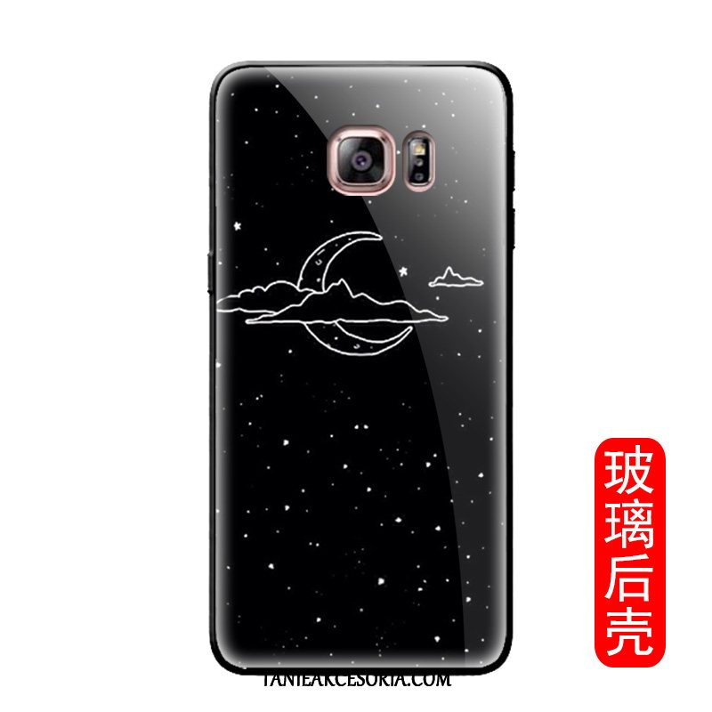 Etui Samsung Galaxy S6 Proste Jasny All Inclusive, Obudowa Samsung Galaxy S6 Miesiąc Czarny Szkło