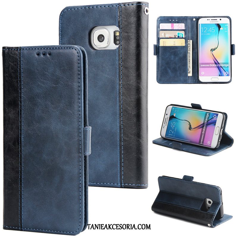 Etui Samsung Galaxy S6 Silikonowe Mieszane Kolory Portfel, Futerał Samsung Galaxy S6 Skórzany Gwiazda Tendencja Braun