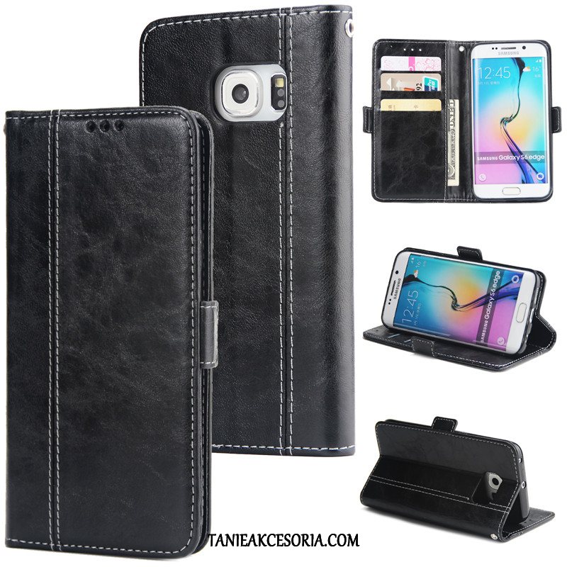 Etui Samsung Galaxy S6 Silikonowe Mieszane Kolory Portfel, Futerał Samsung Galaxy S6 Skórzany Gwiazda Tendencja Braun