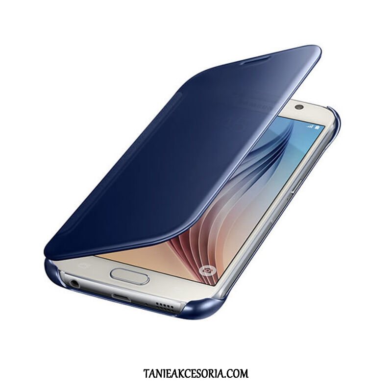 Etui Samsung Galaxy S6 Telefon Komórkowy Gwiazda Lustro, Futerał Samsung Galaxy S6 Karta Ochraniacz Skórzany