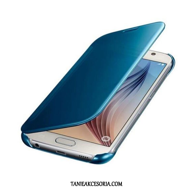 Etui Samsung Galaxy S6 Telefon Komórkowy Gwiazda Lustro, Futerał Samsung Galaxy S6 Karta Ochraniacz Skórzany