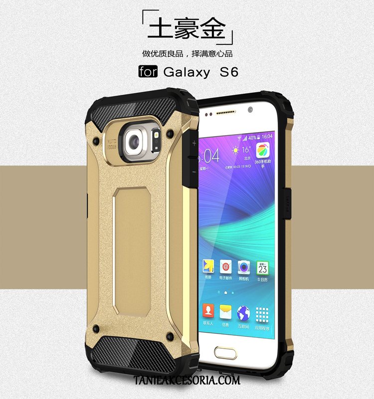 Etui Samsung Galaxy S6 Telefon Komórkowy Gwiazda Złoto, Pokrowce Samsung Galaxy S6 Anti-fall