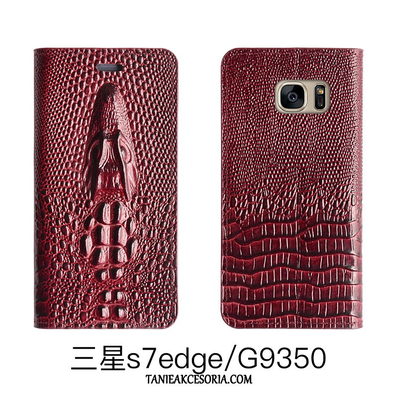 Etui Samsung Galaxy S7 Edge All Inclusive Czarny Prawdziwa Skóra, Obudowa Samsung Galaxy S7 Edge Ochraniacz Gwiazda Wysoki Koniec