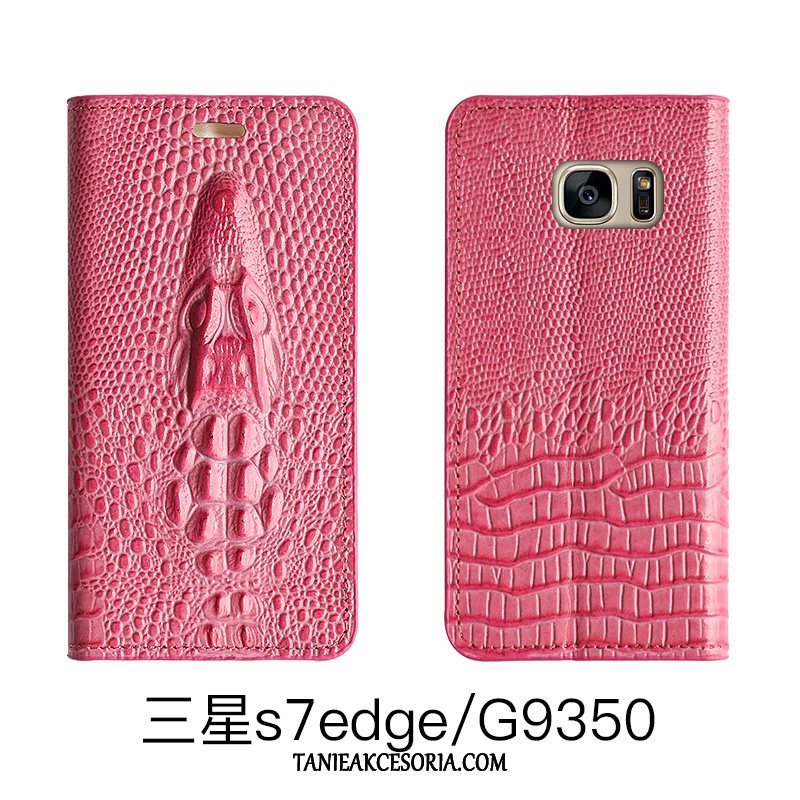 Etui Samsung Galaxy S7 Edge All Inclusive Czarny Prawdziwa Skóra, Obudowa Samsung Galaxy S7 Edge Ochraniacz Gwiazda Wysoki Koniec