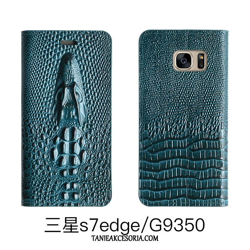 Etui Samsung Galaxy S7 Edge All Inclusive Czarny Prawdziwa Skóra, Obudowa Samsung Galaxy S7 Edge Ochraniacz Gwiazda Wysoki Koniec