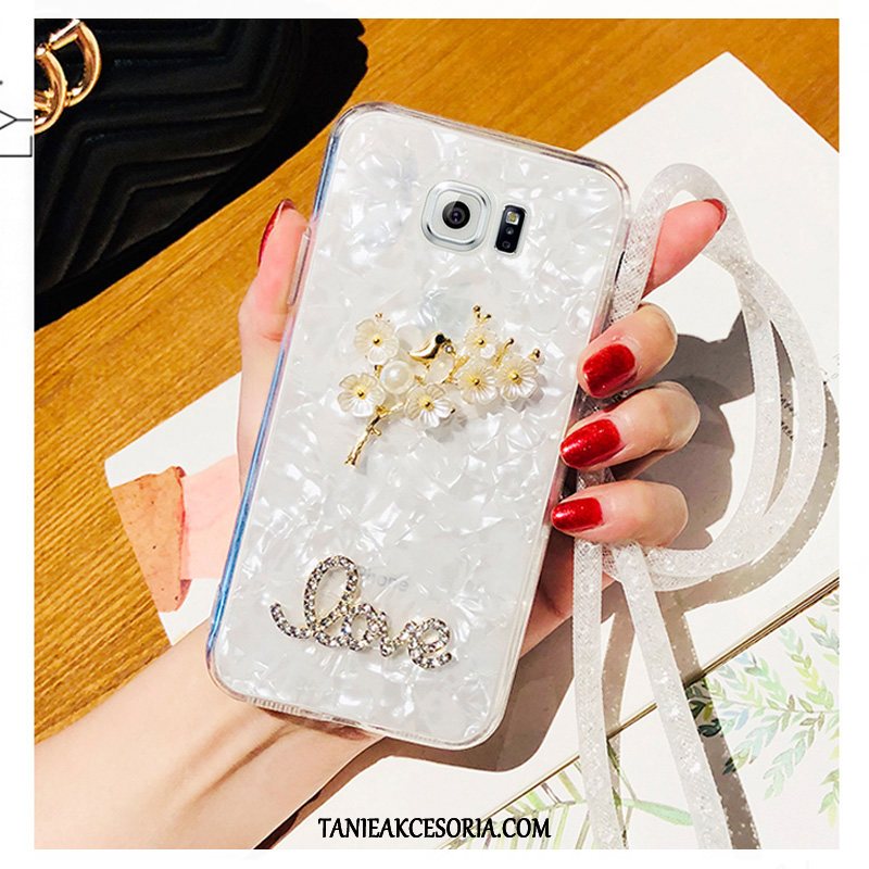 Etui Samsung Galaxy S7 Rhinestone Gwiazda Telefon Komórkowy, Futerał Samsung Galaxy S7 Miękki Biały Anti-fall