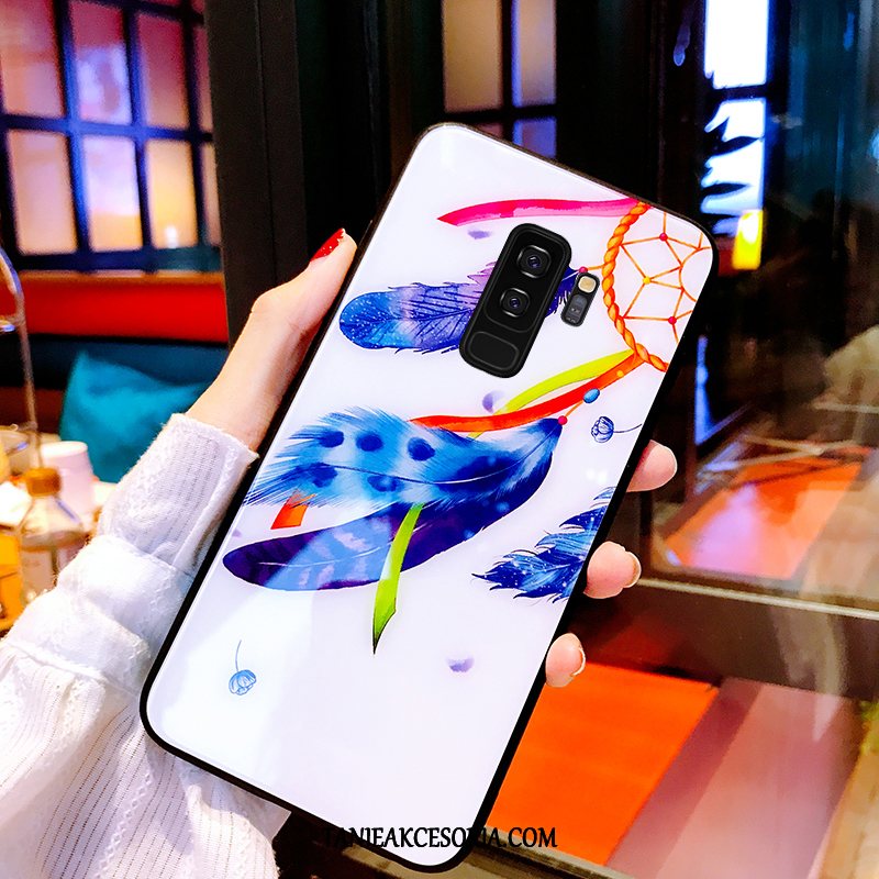 Etui Samsung Galaxy S9+ Ochraniacz Kreatywne Gwiazda, Obudowa Samsung Galaxy S9+ Tendencja Szkło Czerwony