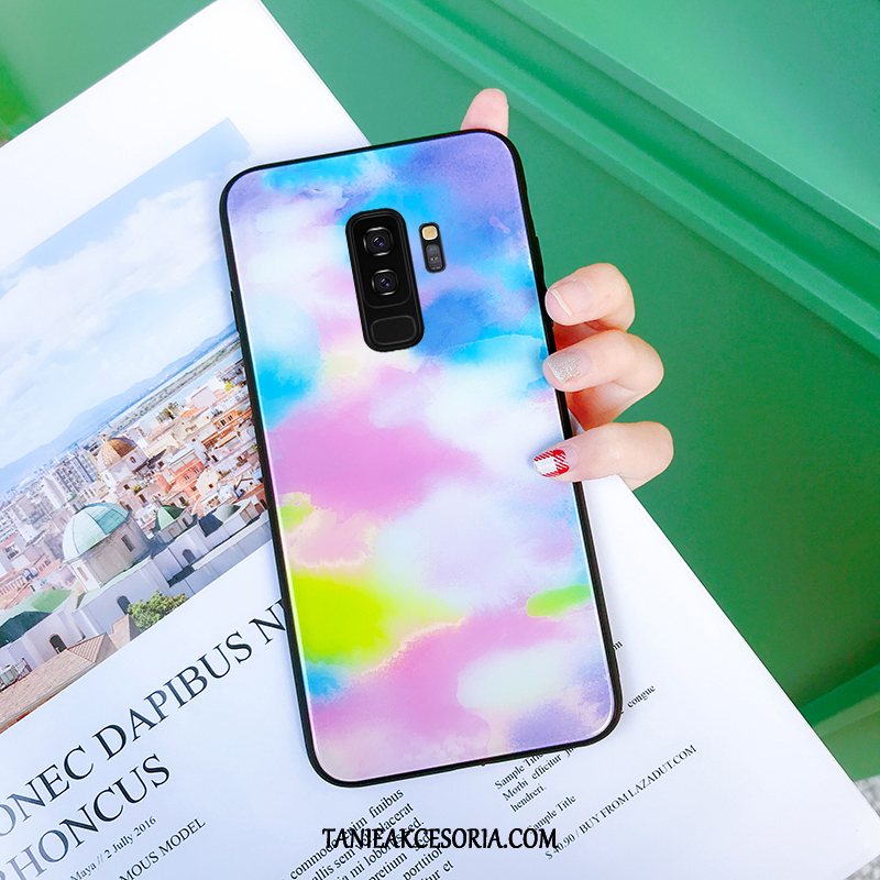 Etui Samsung Galaxy S9+ Ochraniacz Kreatywne Gwiazda, Obudowa Samsung Galaxy S9+ Tendencja Szkło Czerwony