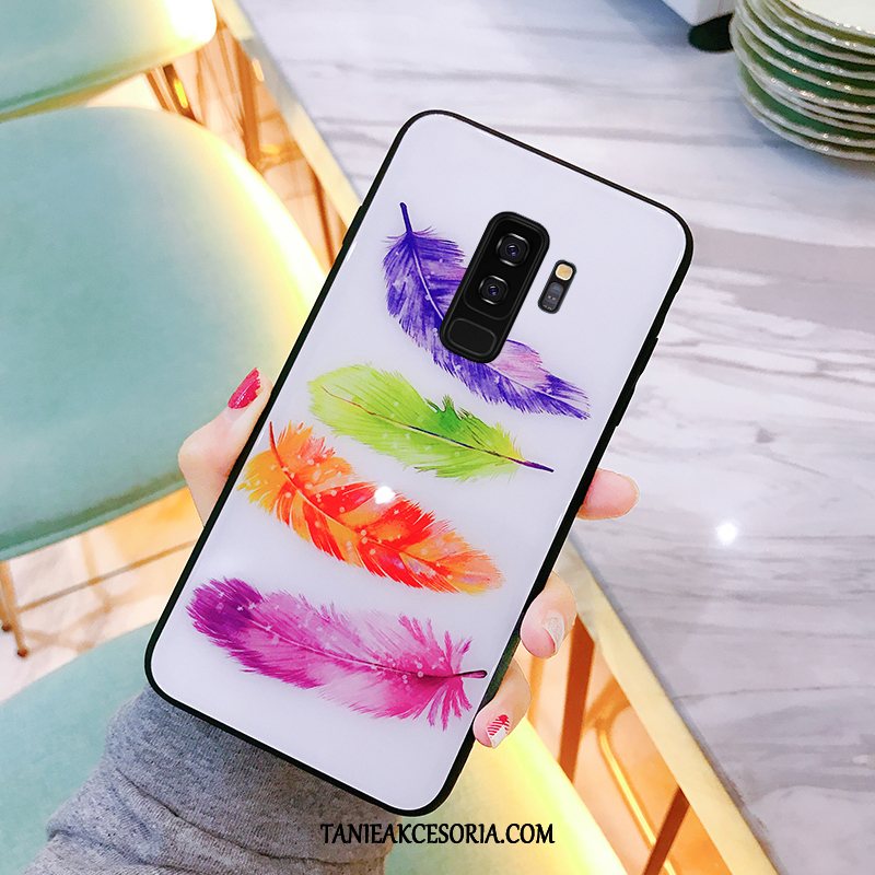 Etui Samsung Galaxy S9+ Ochraniacz Kreatywne Gwiazda, Obudowa Samsung Galaxy S9+ Tendencja Szkło Czerwony