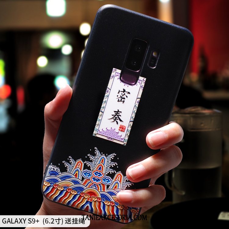 Etui Samsung Galaxy S9+ Osobowość Czarny Cienkie, Obudowa Samsung Galaxy S9+ Telefon Komórkowy Anti-fall All Inclusive