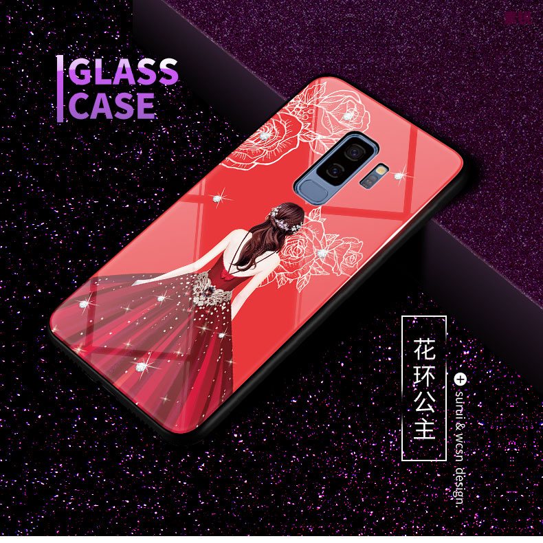 Etui Samsung Galaxy S9+ Sakura Biznes Anti-fall, Pokrowce Samsung Galaxy S9+ Szkło Hartowane Nubuku Gwiazda