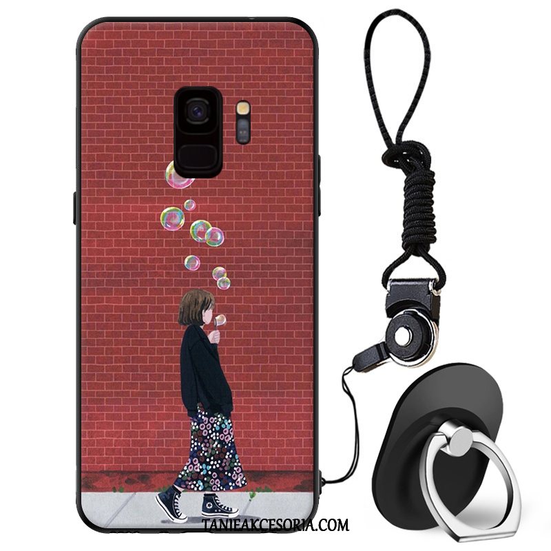 Etui Samsung Galaxy S9 Silikonowe Czerwony Anti-fall, Obudowa Samsung Galaxy S9 All Inclusive Gwiazda Telefon Komórkowy