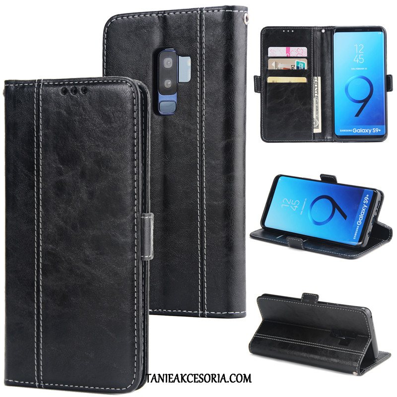 Etui Samsung Galaxy S9+ Skórzany Futerał Niebieski Silikonowe, Pokrowce Samsung Galaxy S9+ Mieszane Kolory Moda Miękki