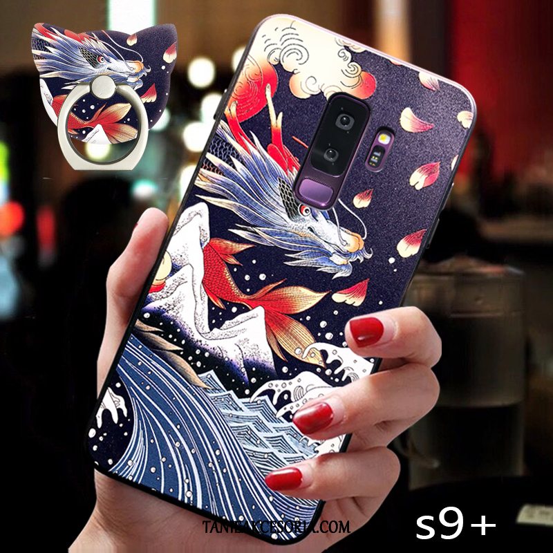 Etui Samsung Galaxy S9+ Wiszące Ozdoby Miękki Niebieski, Futerał Samsung Galaxy S9+ Anti-fall Cienkie Tendencja