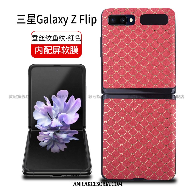 Etui Samsung Z Flip Filmy Skórzany Futerał Składać, Obudowa Samsung Z Flip Anti-fall Gwiazda Ochrona Przeciwwybuchowa