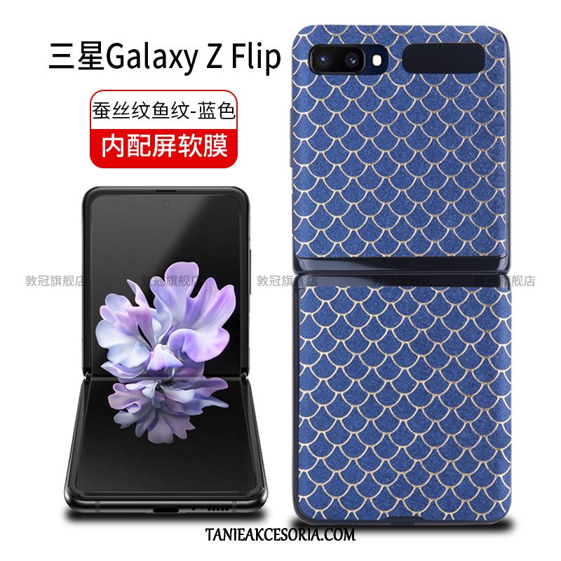 Etui Samsung Z Flip Filmy Skórzany Futerał Składać, Obudowa Samsung Z Flip Anti-fall Gwiazda Ochrona Przeciwwybuchowa