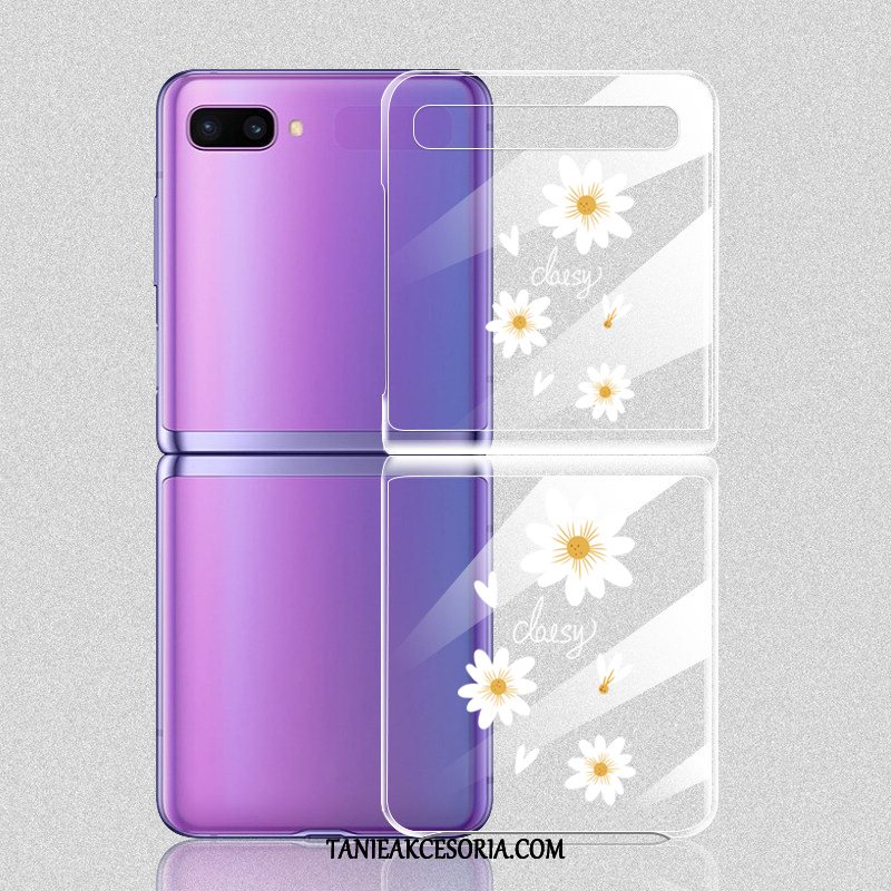 Etui Samsung Z Flip Kwiaty Moda Gwiazda, Futerał Samsung Z Flip Zakochani Przezroczysty Trudno