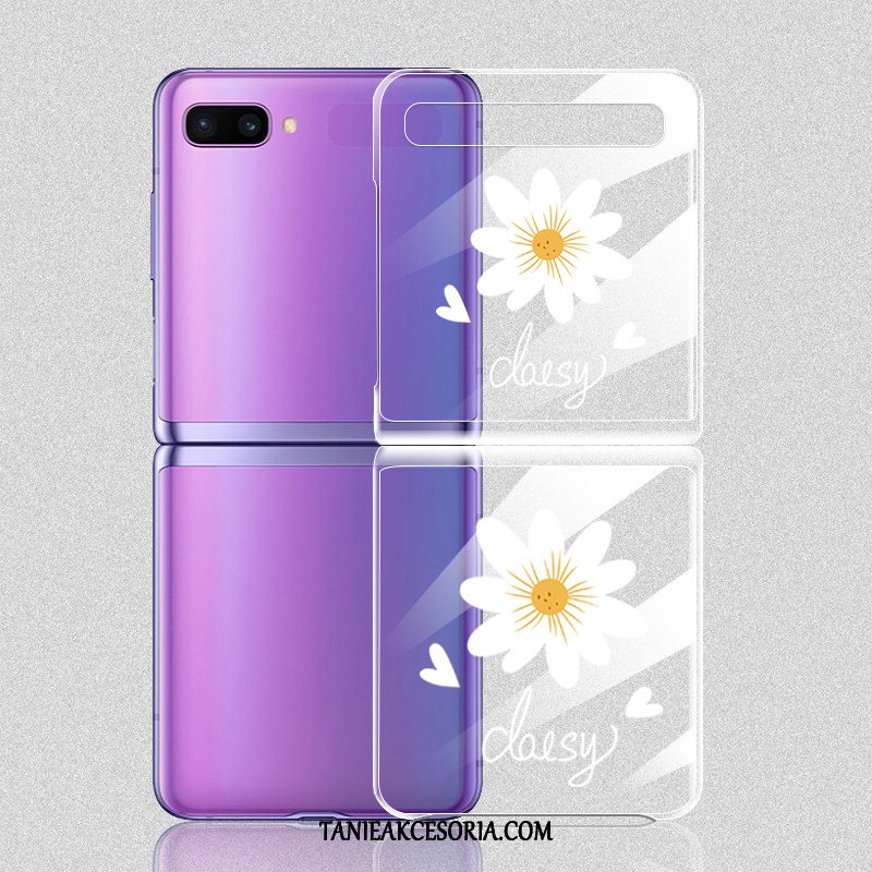 Etui Samsung Z Flip Kwiaty Moda Gwiazda, Futerał Samsung Z Flip Zakochani Przezroczysty Trudno