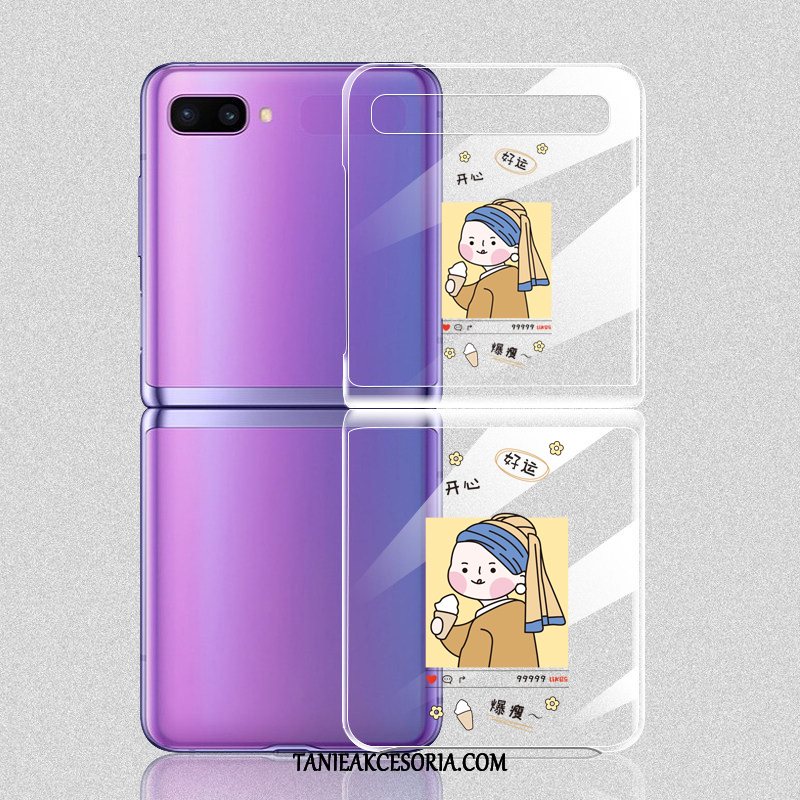 Etui Samsung Z Flip Składać Gwiazda Kreskówka, Obudowa Samsung Z Flip Ochraniacz Modna Marka Przezroczysty