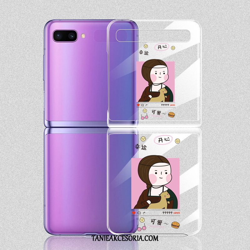 Etui Samsung Z Flip Składać Gwiazda Kreskówka, Obudowa Samsung Z Flip Ochraniacz Modna Marka Przezroczysty