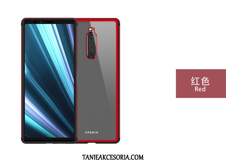 Etui Sony Xperia 1 Ochraniacz Metal Szkło, Futerał Sony Xperia 1 Czerwony Telefon Komórkowy All Inclusive