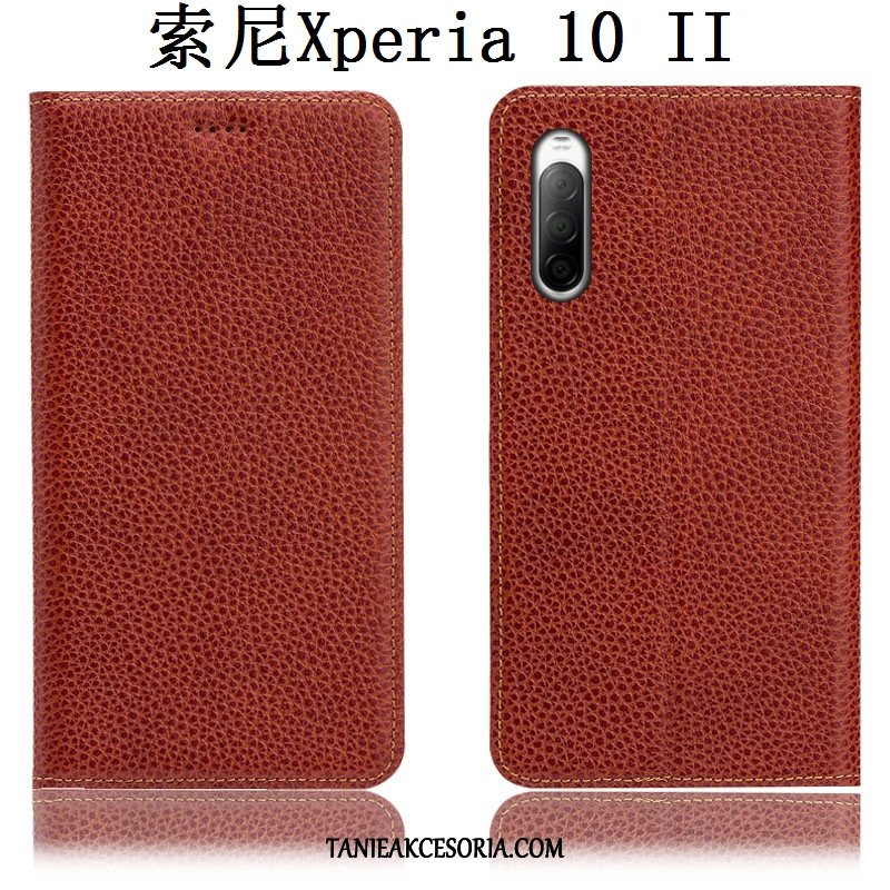 Etui Sony Xperia 10 Ii Wzór Ochraniacz Anti-fall, Futerał Sony Xperia 10 Ii Litchi Niebieski Telefon Komórkowy