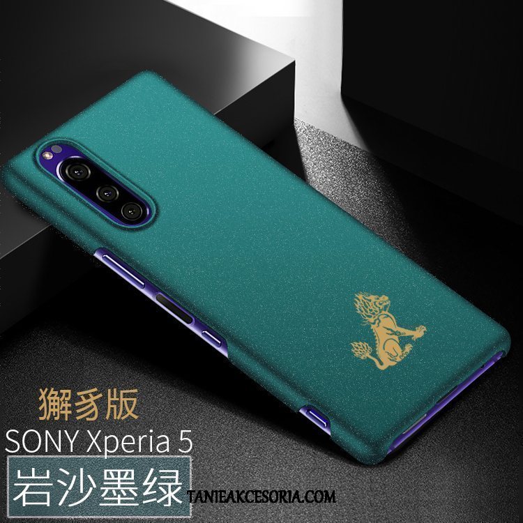 Etui Sony Xperia 5 Trudno Nubuku Ochraniacz, Futerał Sony Xperia 5 Telefon Komórkowy Cienka Zielony