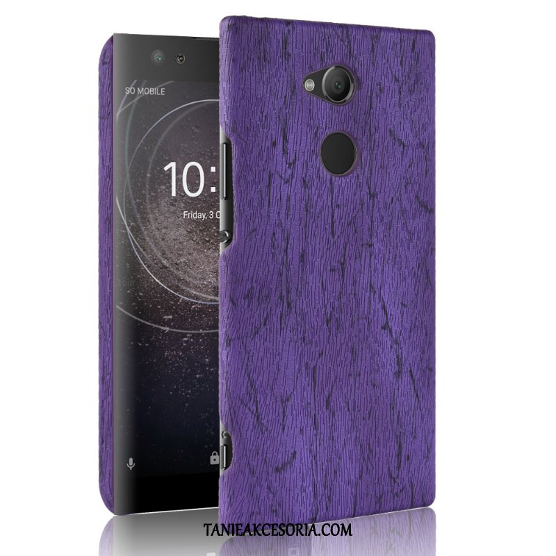 Etui Sony Xperia L2 Purpurowy Ziarno Drewna Telefon Komórkowy, Obudowa Sony Xperia L2 Vintage Ochraniacz Torby